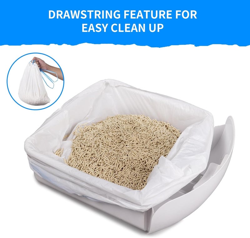 BCHARYA 120 Count Extra Large Cat Litter Box Liners, Cat Litter Waste Receptacles Bags for Cleanpethome Self Cleaning Litter Box - Image 5